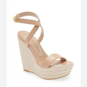 NWT Stuart Weitzman Alex Platform Wedge Sandal 7.5 $495